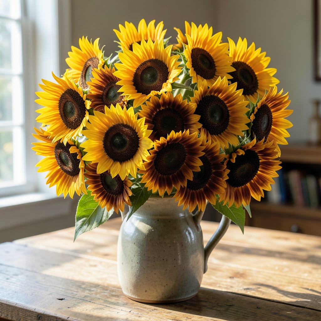 Sunflowers and Black Eyed Susans: Bold Summer Pairing for Pollinators illustration with key details