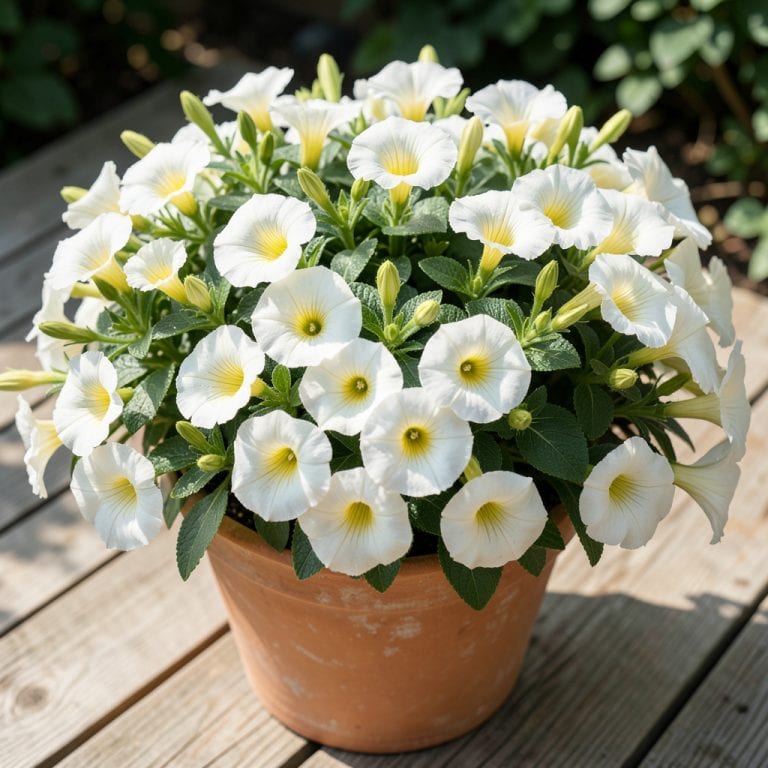 Supertunia Mini Vista White: Compact Blooms for Season-Long Color Supertunia Mini Vista White: Compact Blooms for Season-Long Color