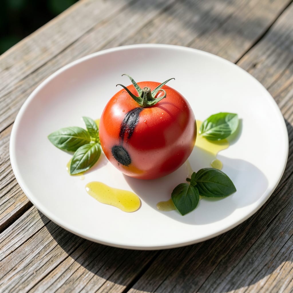 Tomato Black Spot on Bottom: Early Detection and Natural Fixes example with annotations