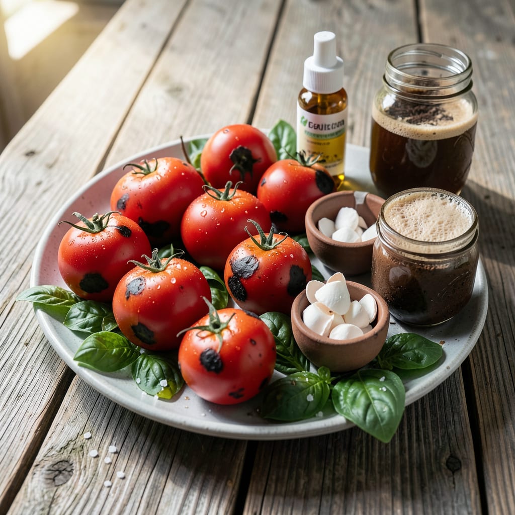 Tomato Blossom End Rot Home Remedy: Calcium Boost for Healthy Fruit example with annotations