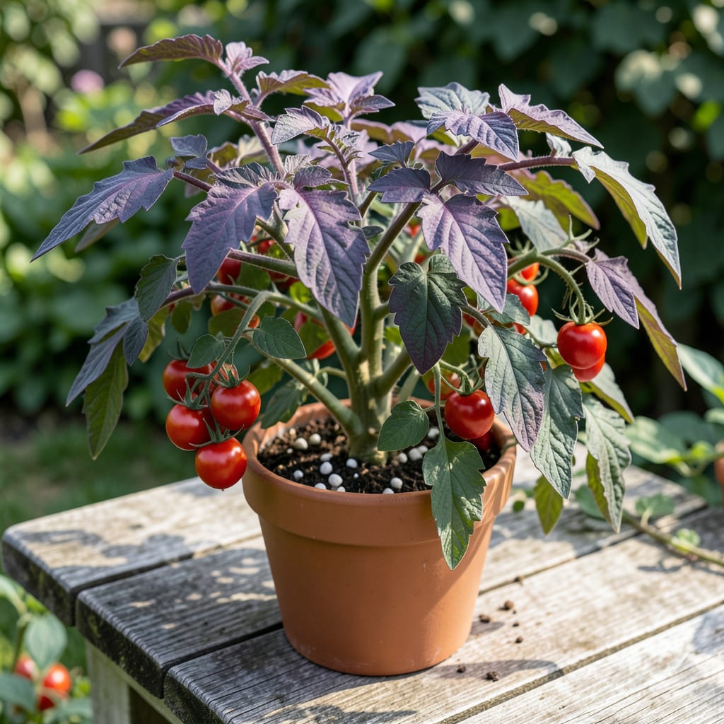 tomato leaves turning purple detailed visual guide
