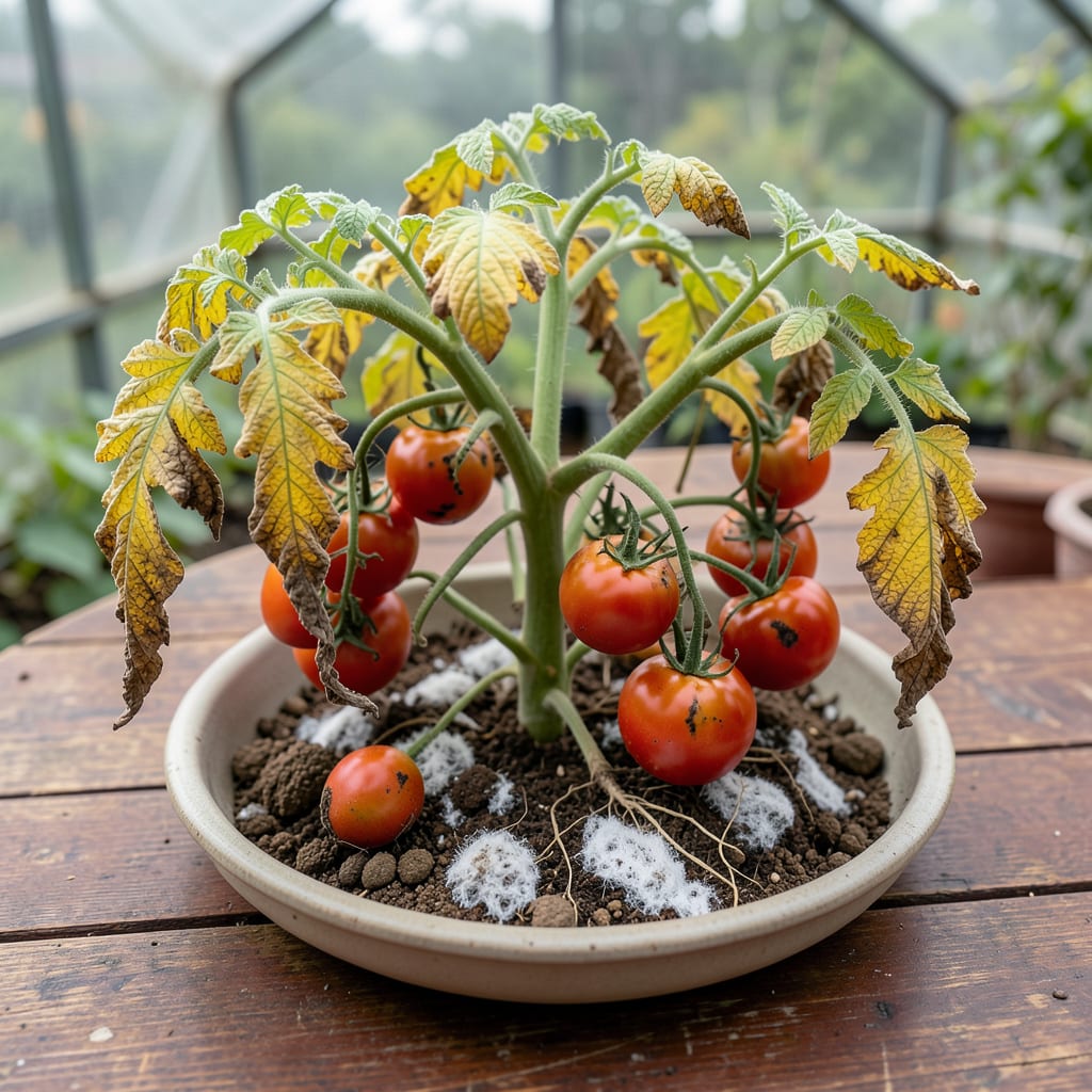Comprehensive Tomato Plant Fusarium Wilt: Early Detection And Organic Removal Methods visual reference