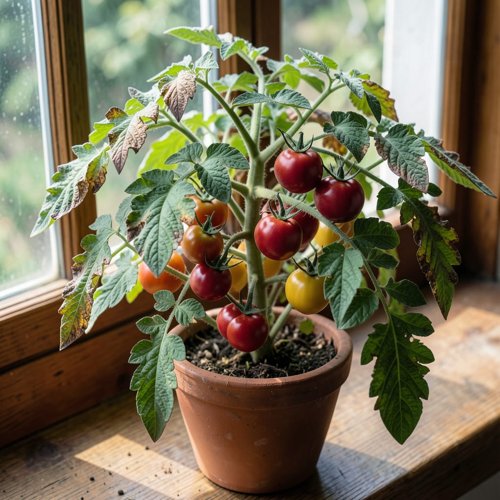 Comprehensive Tomato Plant Leaves Turning Brown Tips: Water Stress and Nutrient Imbalance Clues visual reference
