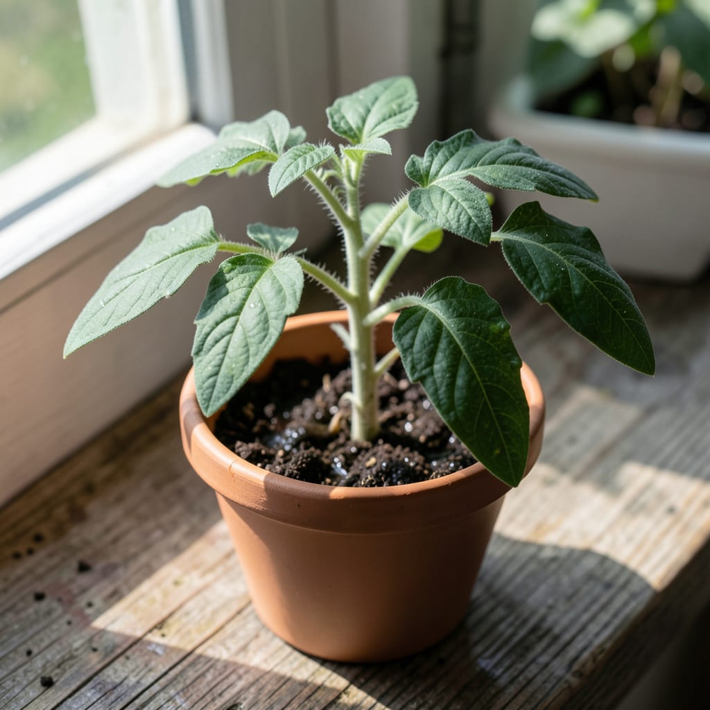 Comprehensive Tomato Seedling Leaves Curling Down: Environmental Stress and Quick Solutions visual reference