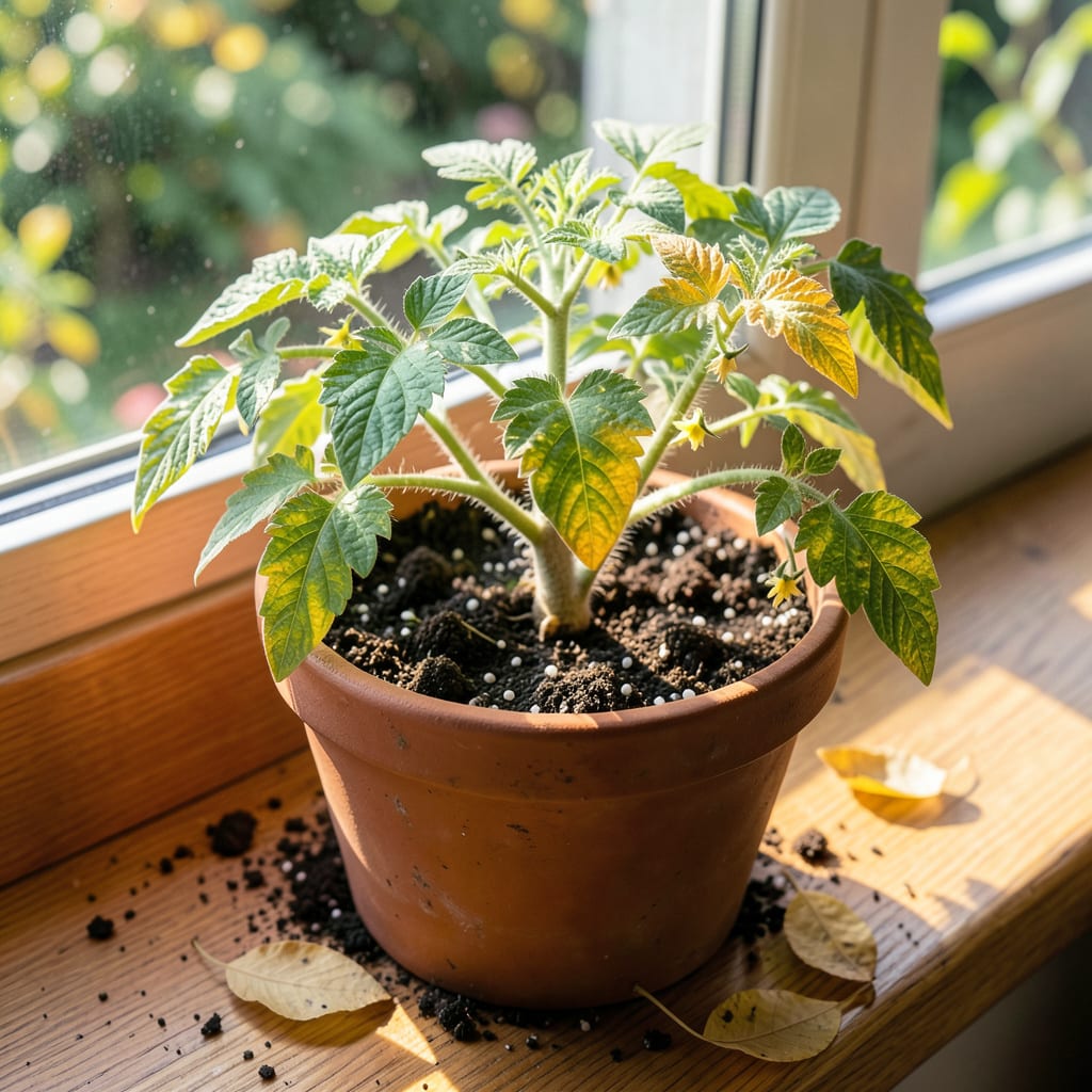 Complete Tomato Seedling Leaves Turning Yellow: Soil pH and Light Exposure Solutions overview image
