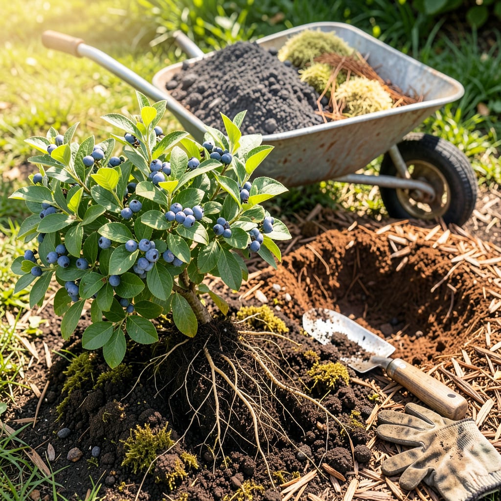 Complete Transplanting a Blueberry Bush: Step by Step for Thriving Growth overview image