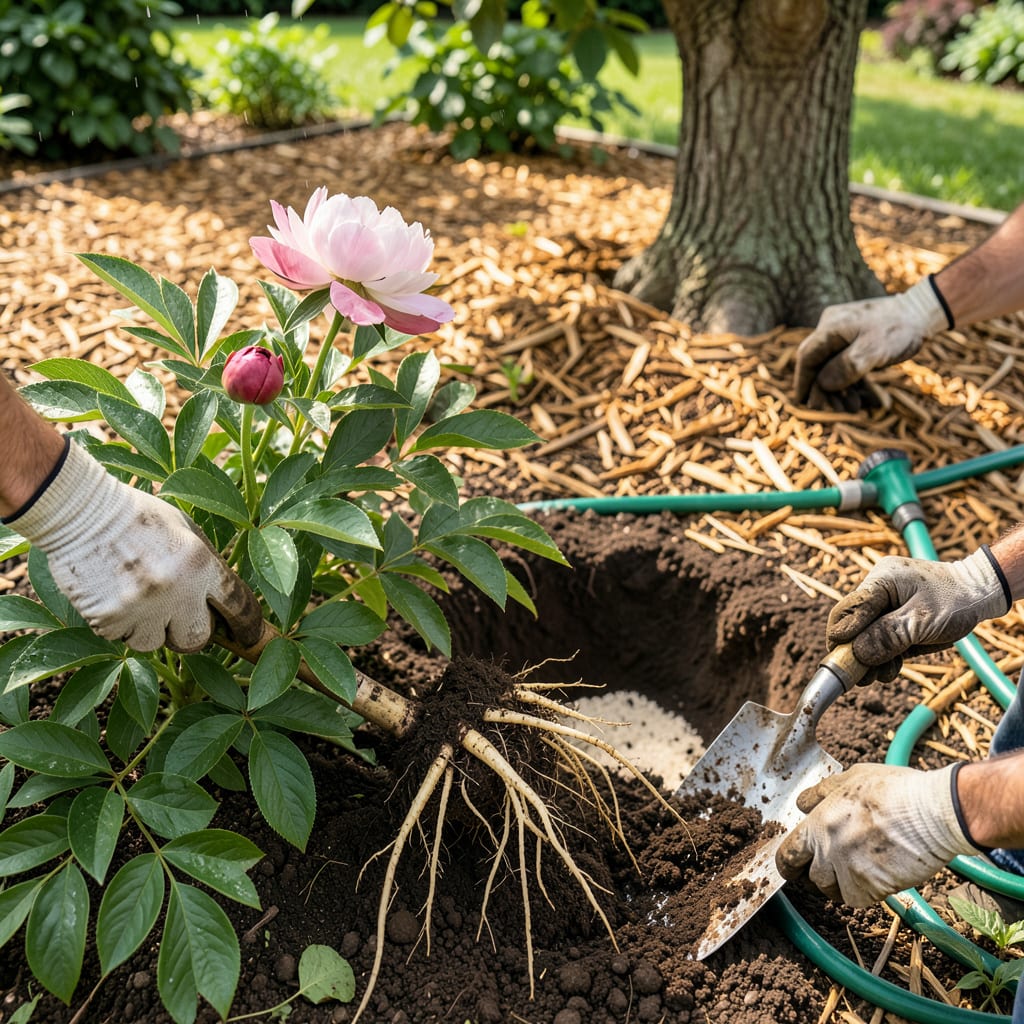 Transplanting Flowers: The Foolproof Guide to Thriving Blooms example with annotations