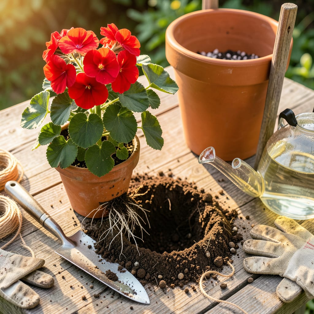 Complete Transplanting Geraniums: Foolproof Steps for Thriving Blooms All Season overview image