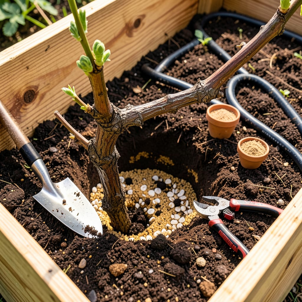 Visual representation of Transplanting Grape Vines: Step by Step Guide for Thriving Roots