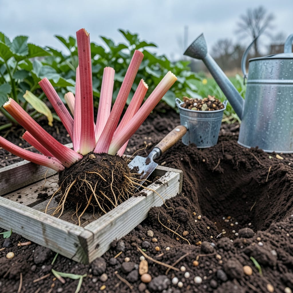 Transplanting Rhubarb: The Foolproof Guide for Thicker Stalks Next Season illustration with key details