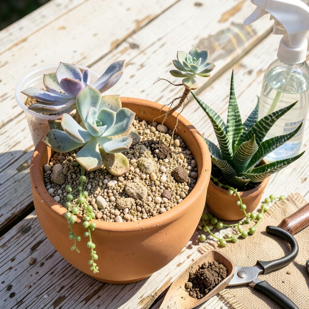 Comprehensive Transplanting Succulents: Foolproof Steps for Bigger Pots Without Shock visual reference
