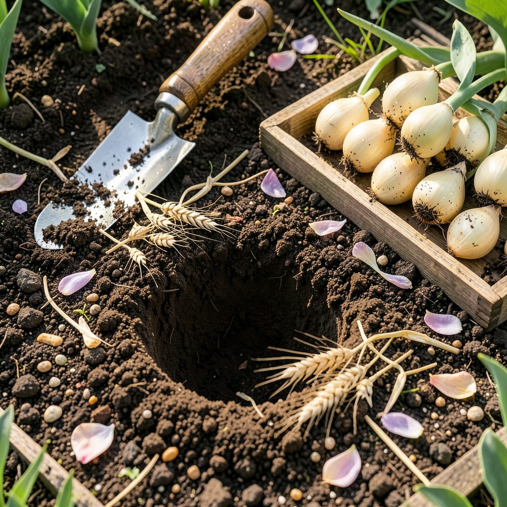 Transplanting Tulip Bulbs: The Right Way for Bigger, Brighter Blooms example with annotations