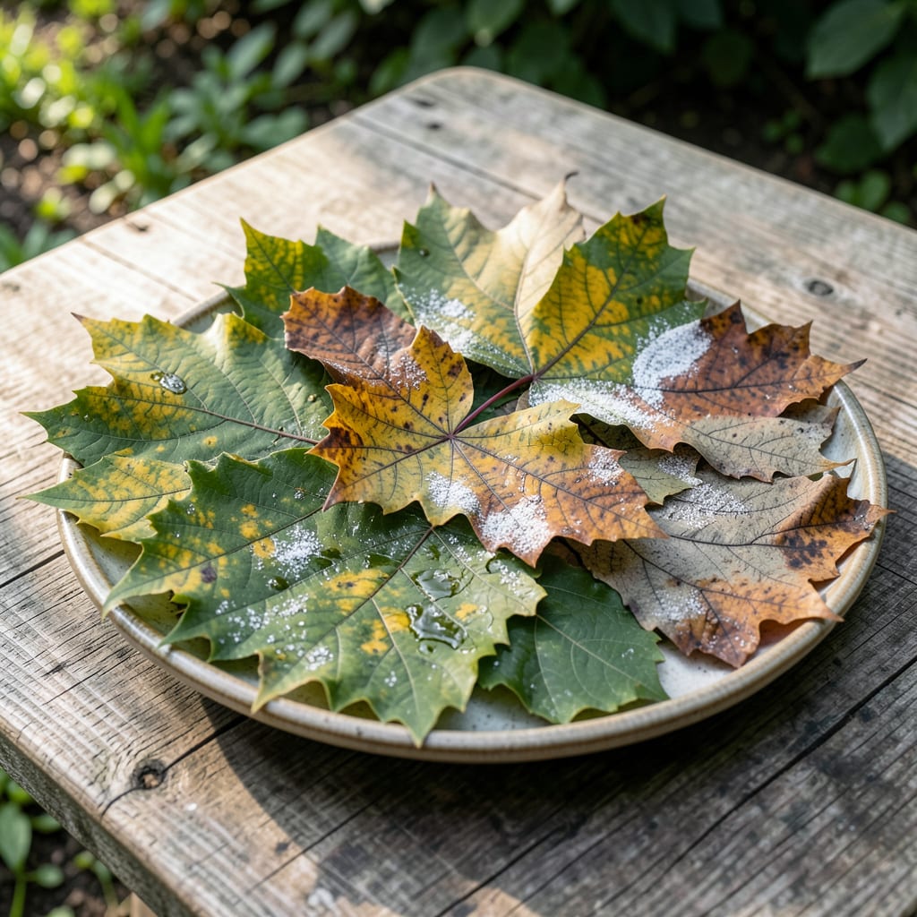 Comprehensive tree diseases on leaves visual reference