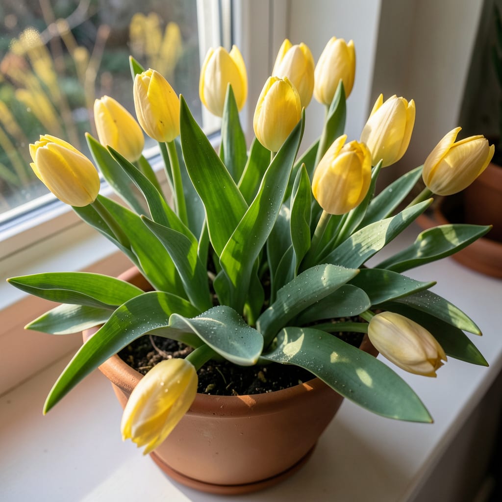 tulip leaves turning yellow detailed visual guide