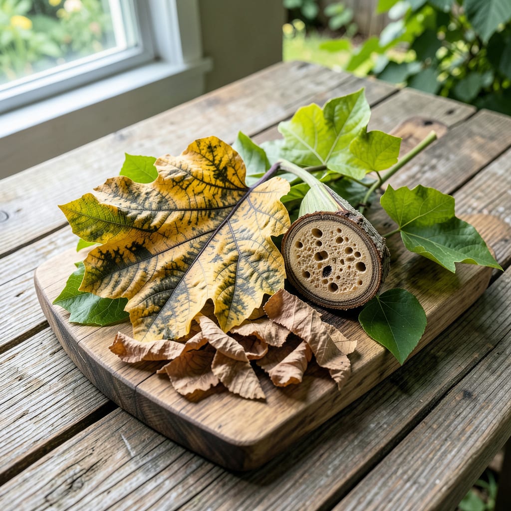Visual representation of Verticillium Wilt Tulip Poplar: Symptoms and Organic Control Methods