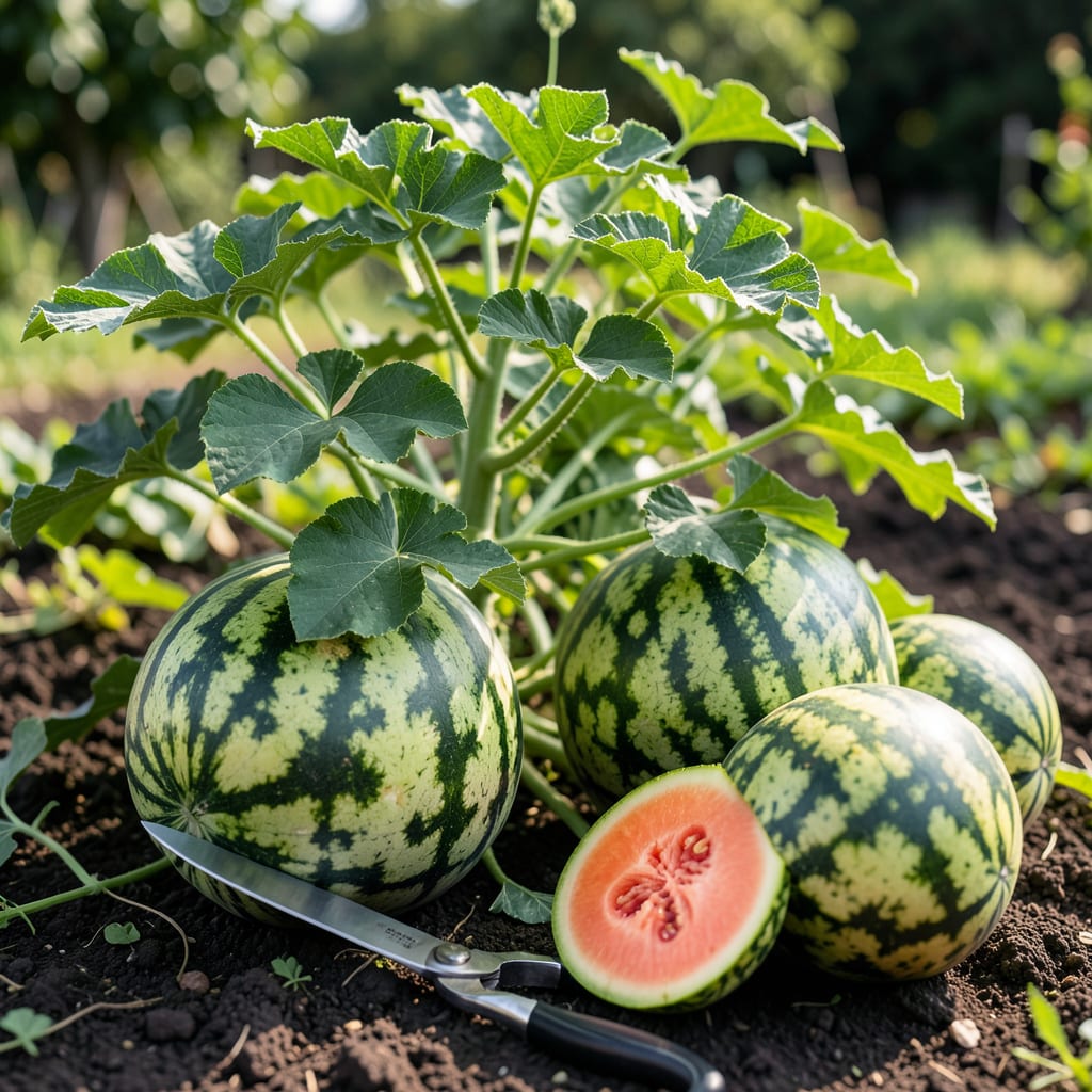 Visual representation of Watermelon Days to Harvest: Visual Cues for Garden Success