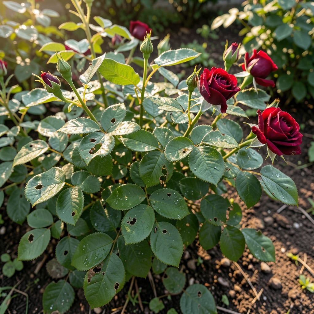 Comprehensive What Causes Holes in Rose Bush Leaves: Fungal Spots and Insect Damage visual reference