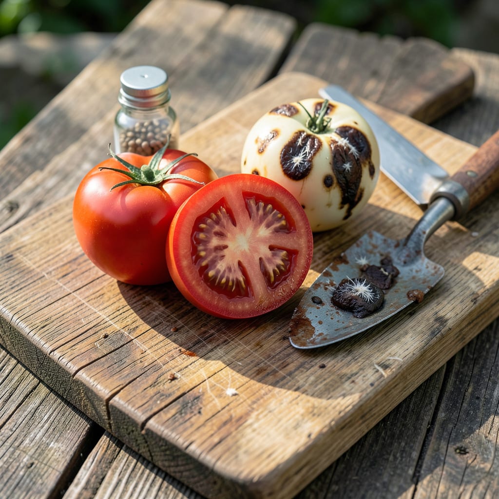 Visual representation of what causes tomato rot