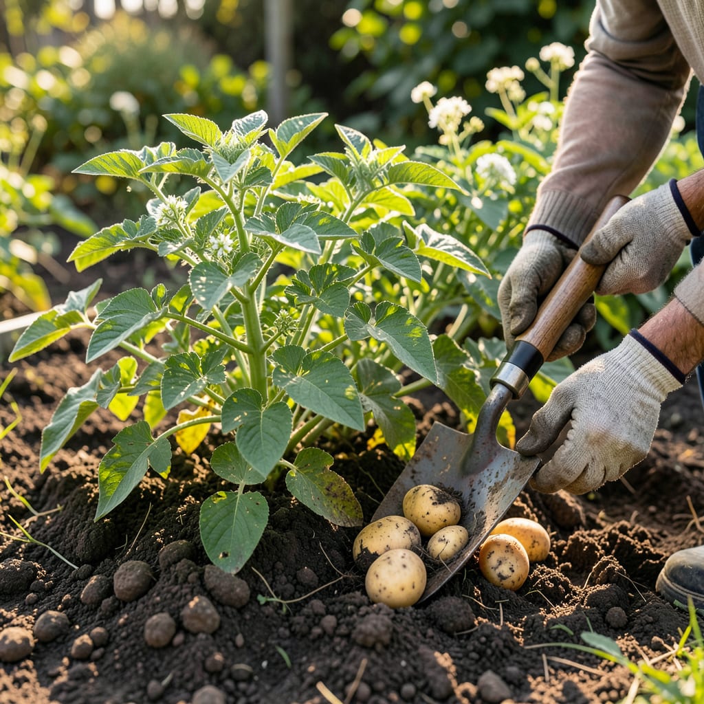 What Do Potato Plants Look Like When Ready to Harvest: Visual Signs for Gardeners illustration with key details