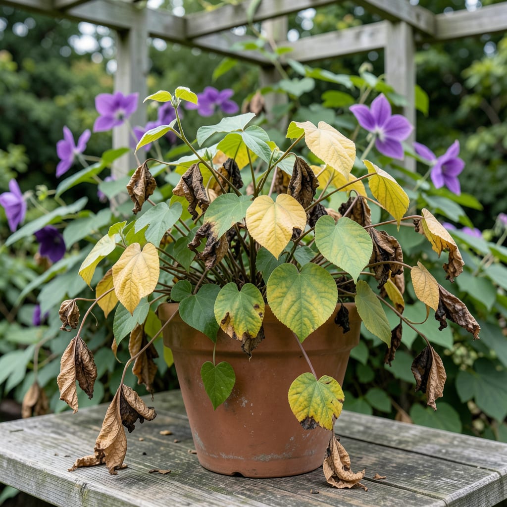 Comprehensive What Does Clematis Wilt Look Like: Visual Guide to Fungal Detection and Wilting Stems visual reference