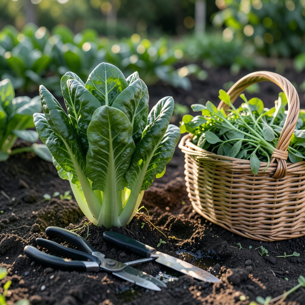 Visual representation of what does romaine lettuce look like when ready to harvest