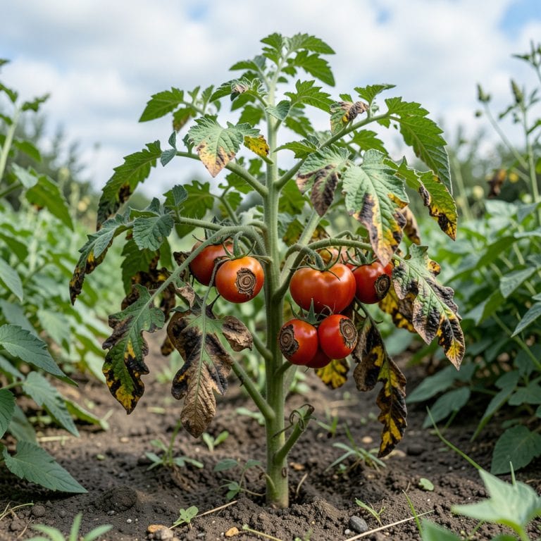 What Does Tomato Plant Blight Look Like: Brown Spots and Wilting Leaves
