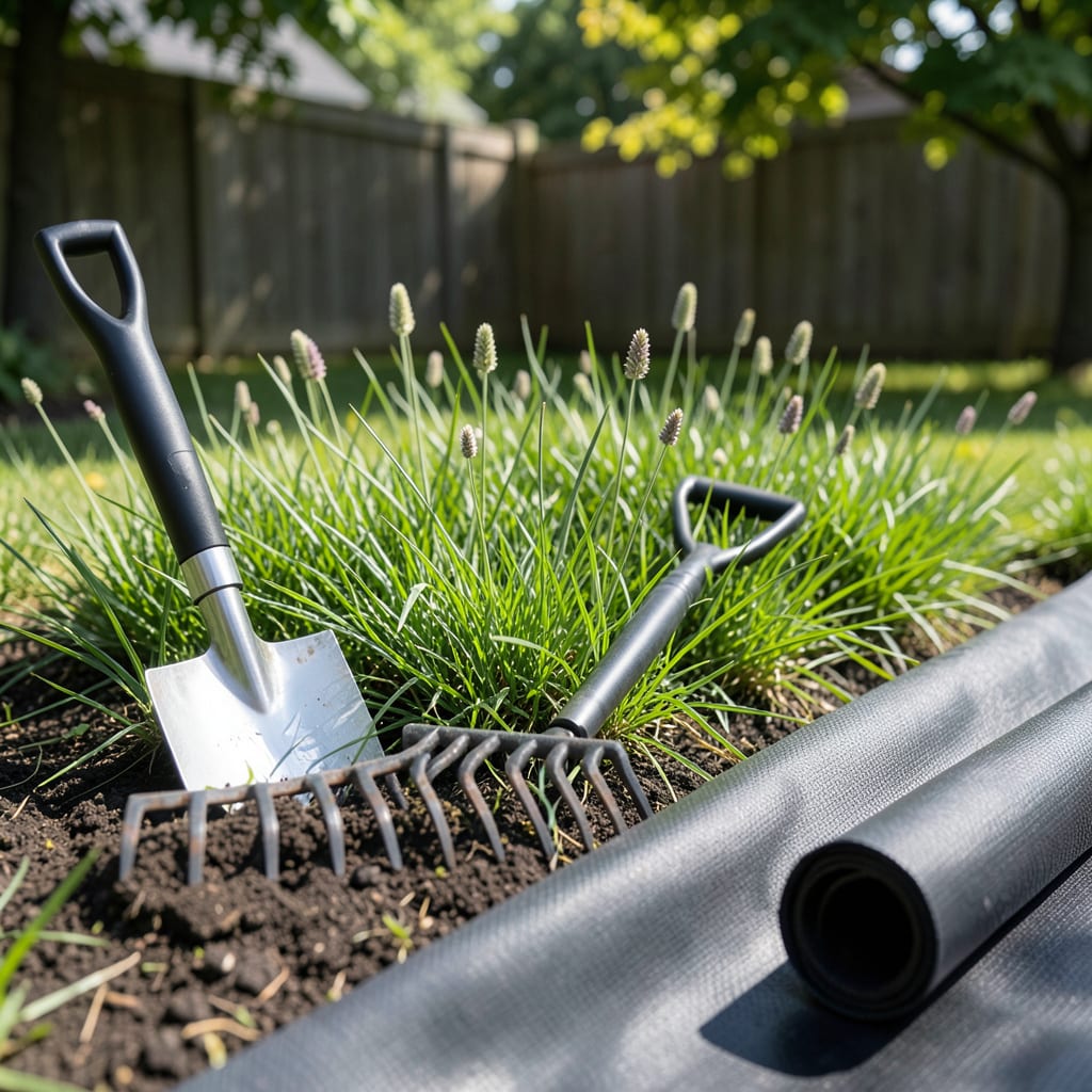 Visual representation of what is a berm in landscaping