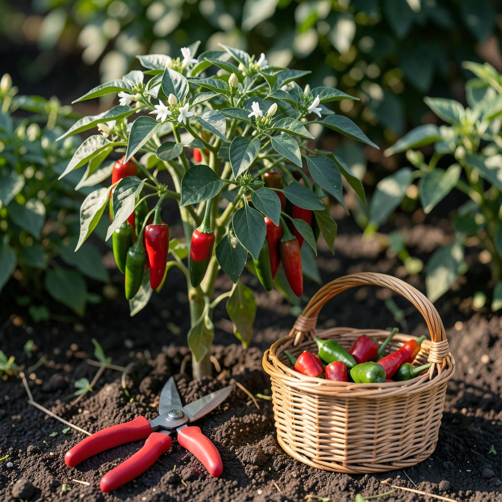 Visual representation of When Are Chili Peppers Ready to Pick: Color and Texture Signs to Look For