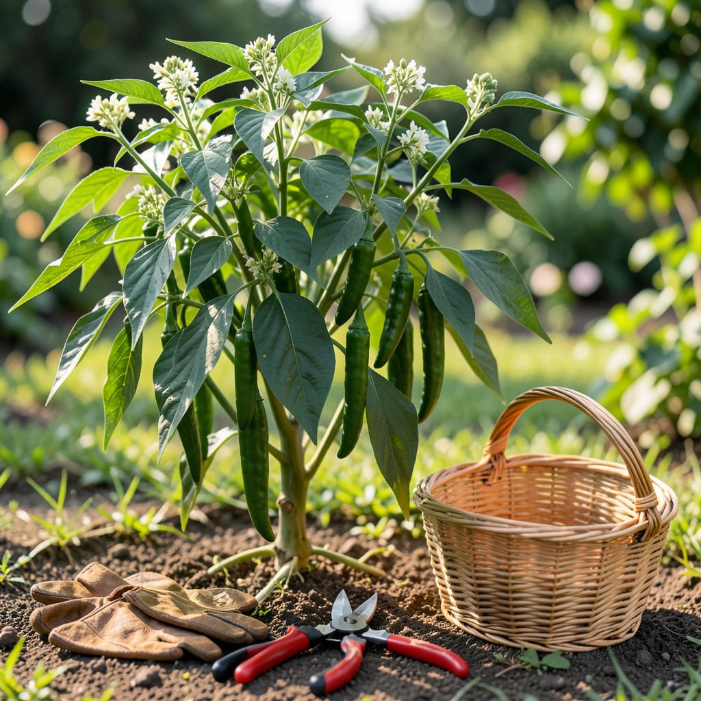 when are green chillies ready to pick example with annotations