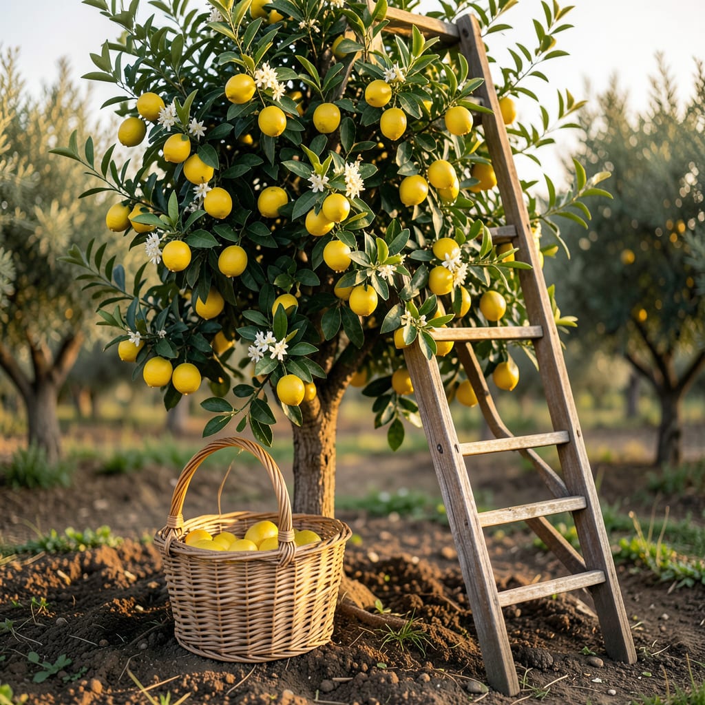 when are lemons ripe to pick illustration with key details
