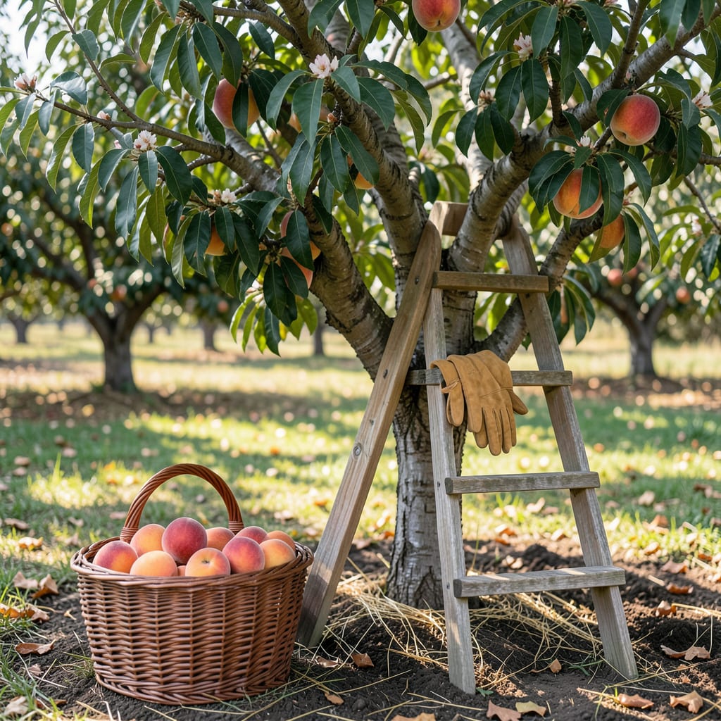 Visual representation of when are peaches ready to pick