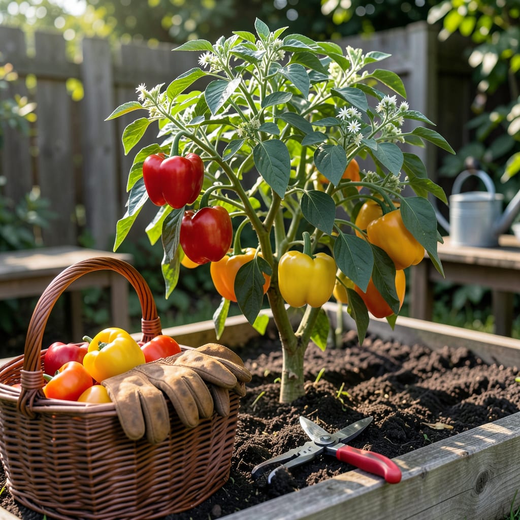 Visual representation of when are peppers ready to pick