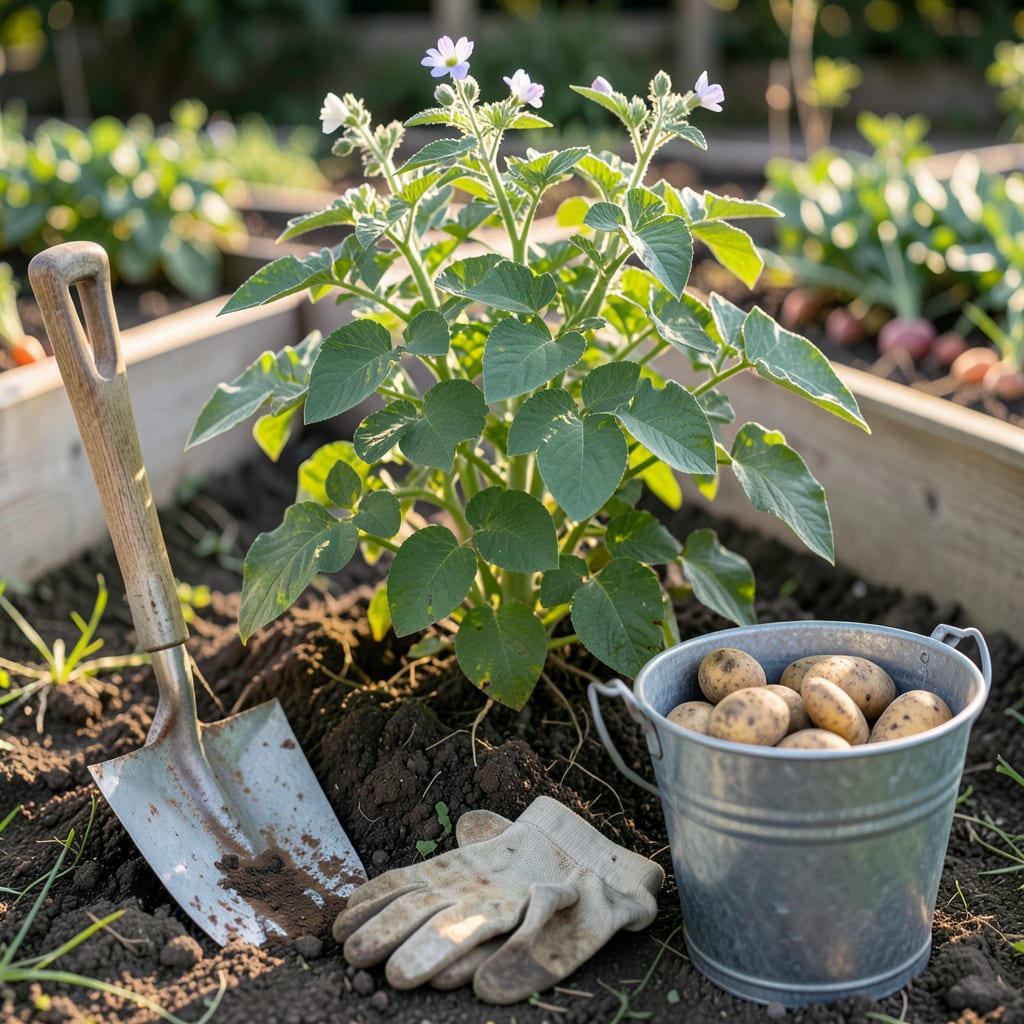 When Are Potatoes Ready to Pick: Signs for Perfect Harvest Timing example with annotations