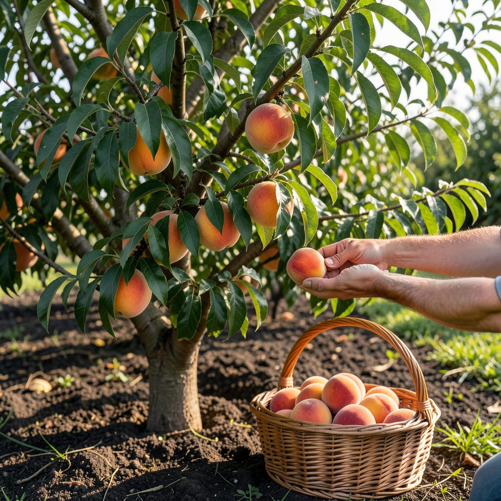 When Is a Peach Ready to Pick: Stem Twist and Color Test detailed visual guide