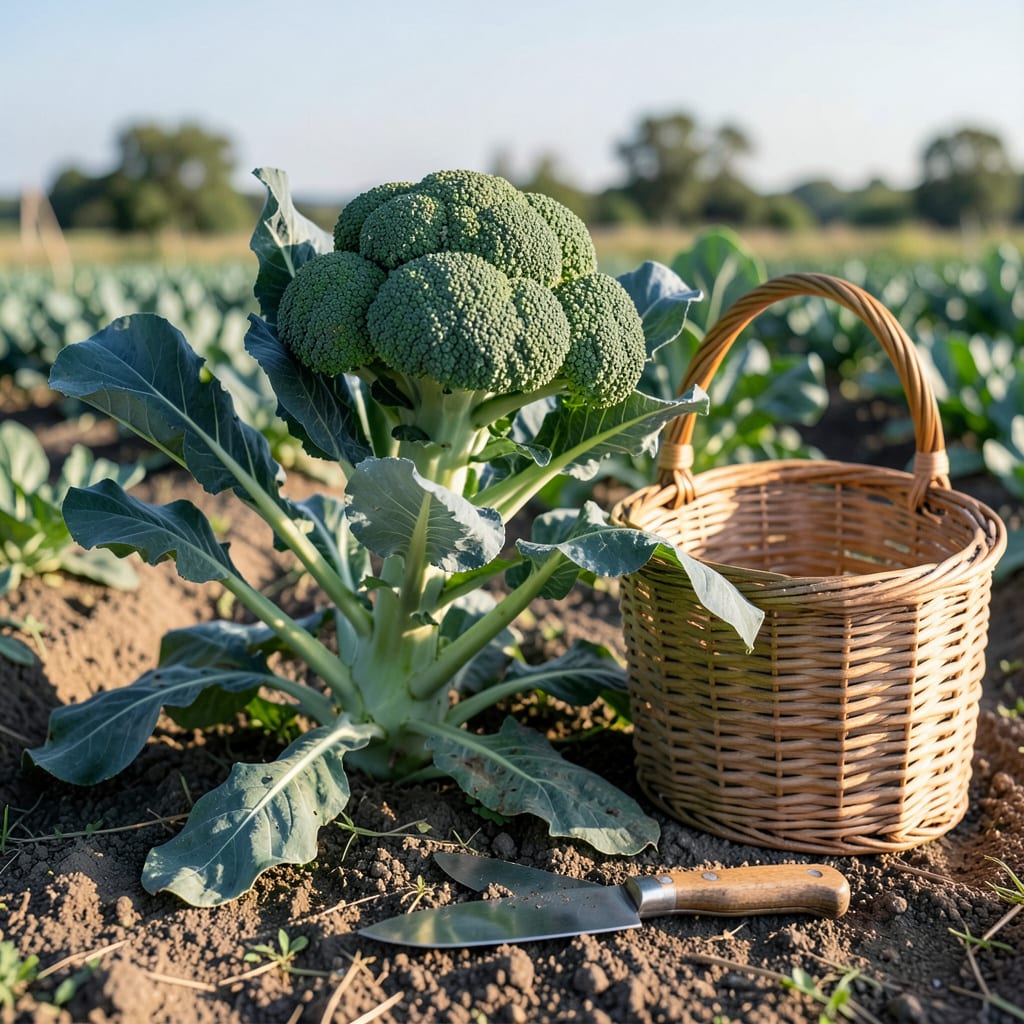 When Is Broccoli Ready to Be Picked: Head Size and Tight Bud Indicators illustration with key details