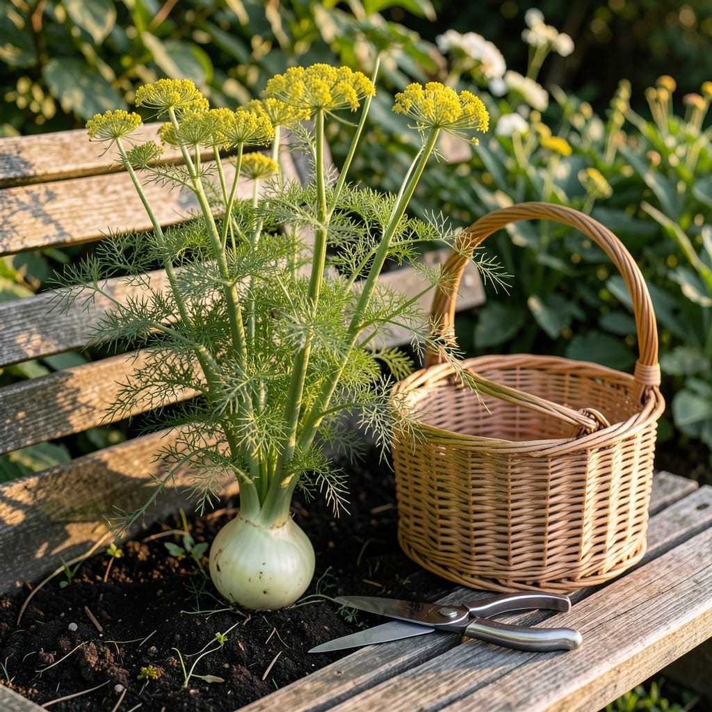 When Is Fennel Ready to Pick: Bulb Diameter and Foliar Clues example with annotations