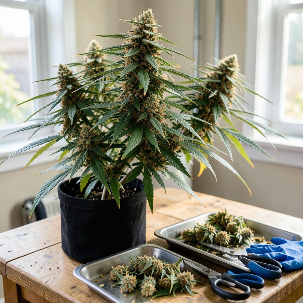 when is it time to harvest cannabis example with annotations