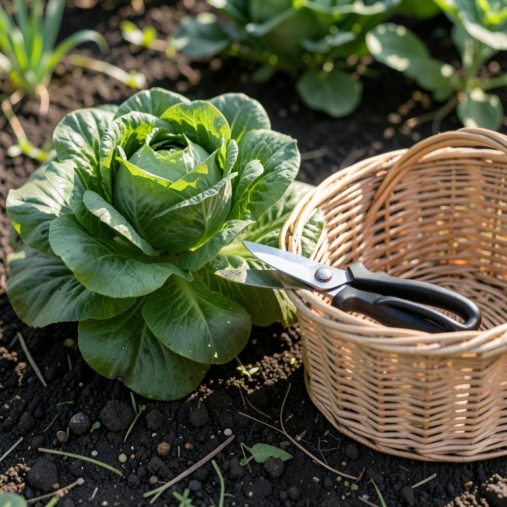 When Is Lettuce Ready to Pick: Leaf Size and Firmness Guide illustration with key details