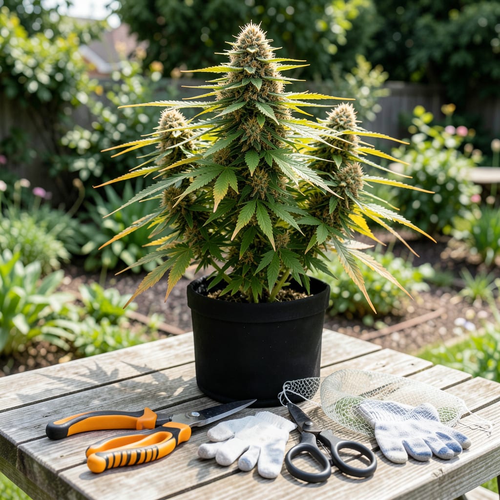 When Is Marijuana Ready to Pick: Trichome Clarity and Pistil Tests example with annotations