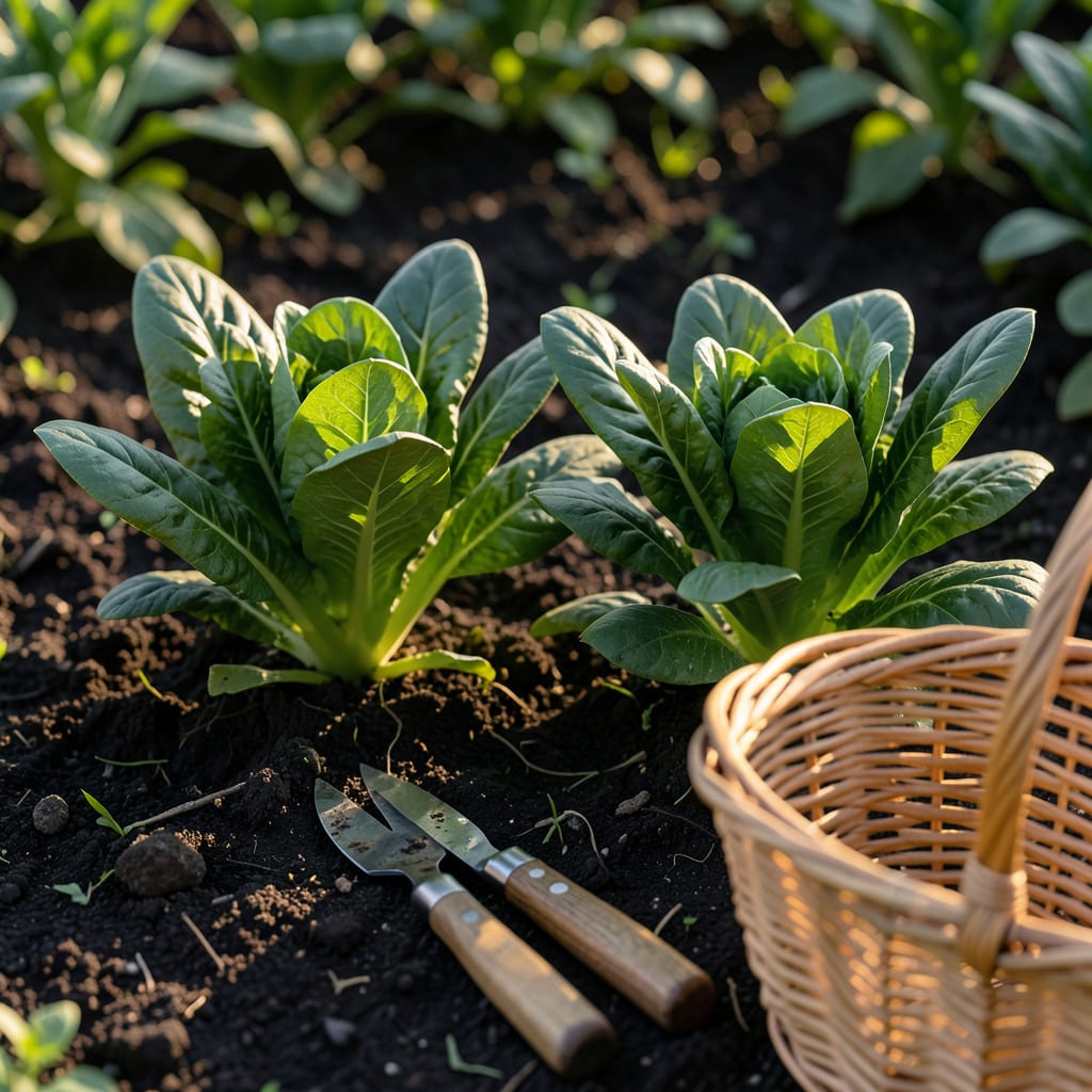 When Is Romaine Lettuce Ready to Pick: Leaf Length and Firmness Indicators example with annotations