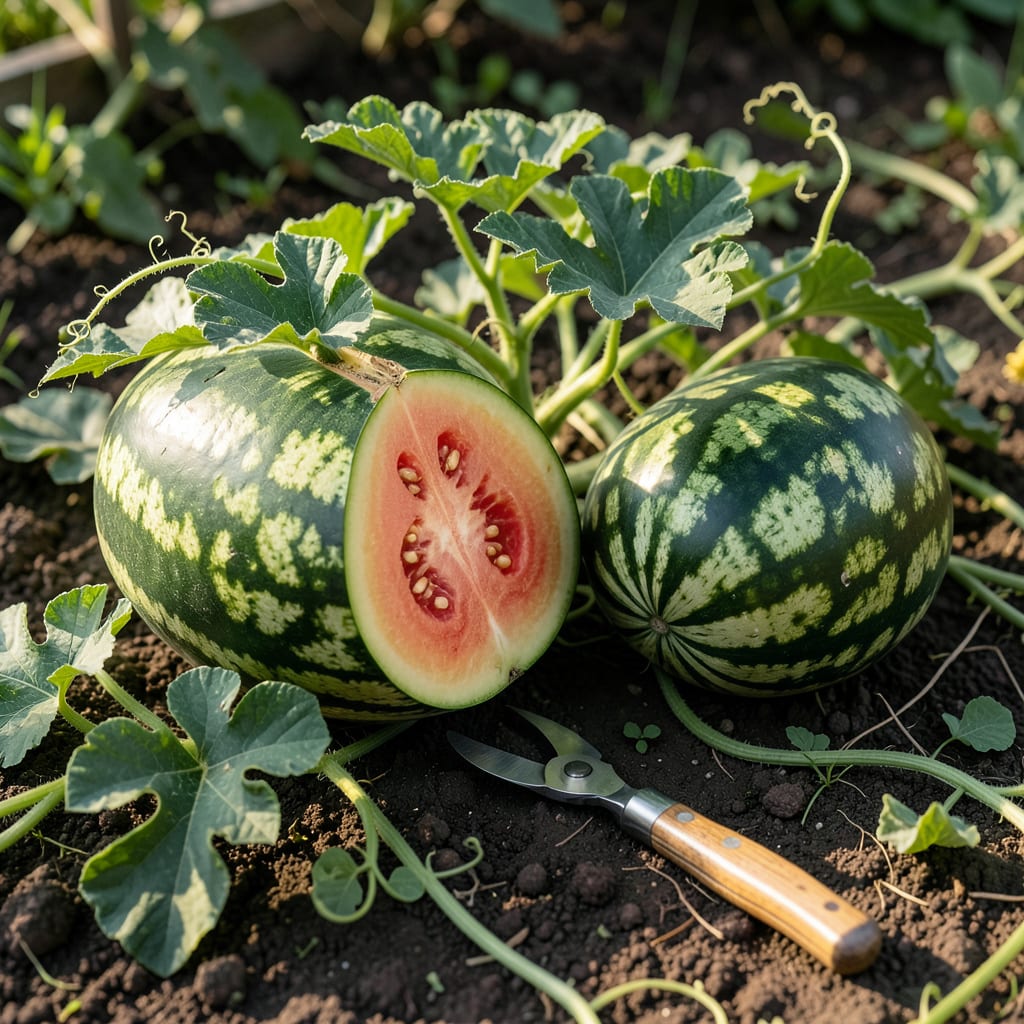 When Is Watermelon Ready to Harvest: Field Tested Ripeness Signals example with annotations
