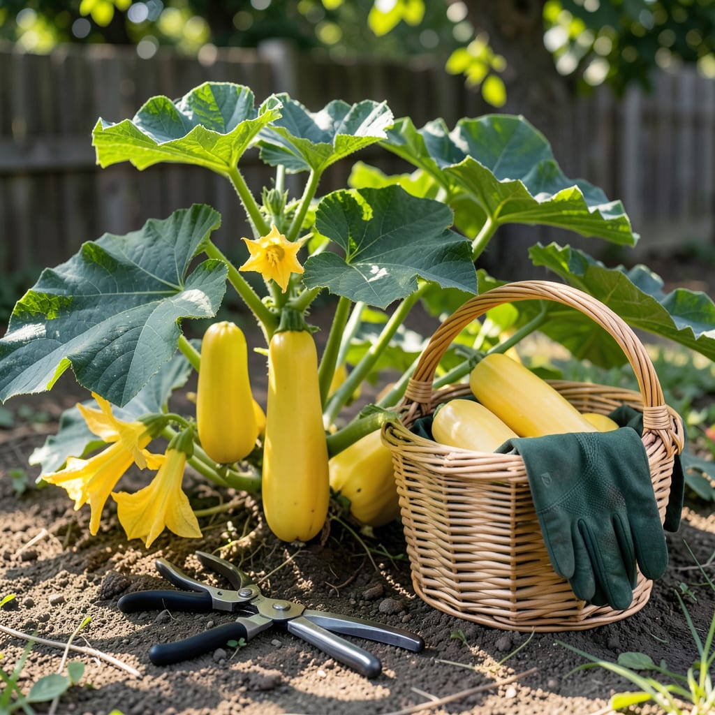 Visual representation of when is yellow squash ready to pick