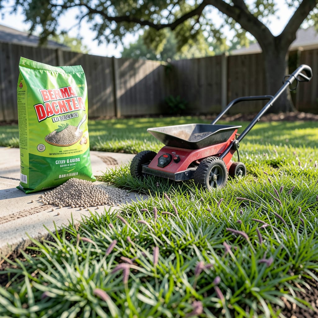 When to Fertilize Bermuda Grass: Seasonal Schedule for a Lush Lawn example with annotations