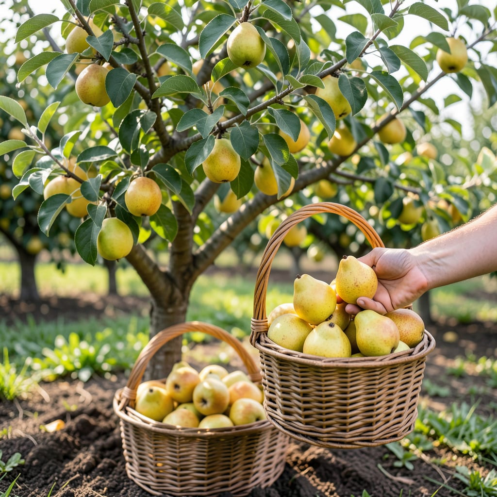 When to Harvest Bartlett Pears: Color and Firmness Clues for Perfect Ripeness illustration with key details