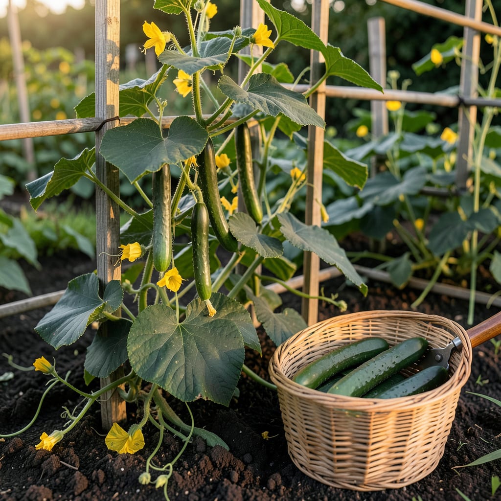 When to Harvest Boston Pickling Cucumbers: Ideal Size and Firmness Guide illustration with key details