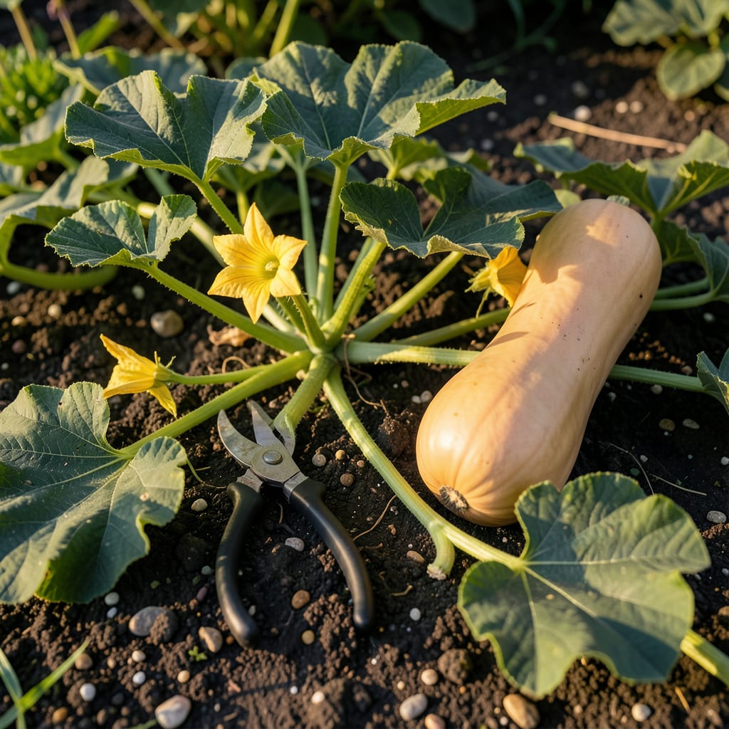 When to Harvest Butternut Squash From Garden: Visual Cues for Peak Ripeness illustration with key details