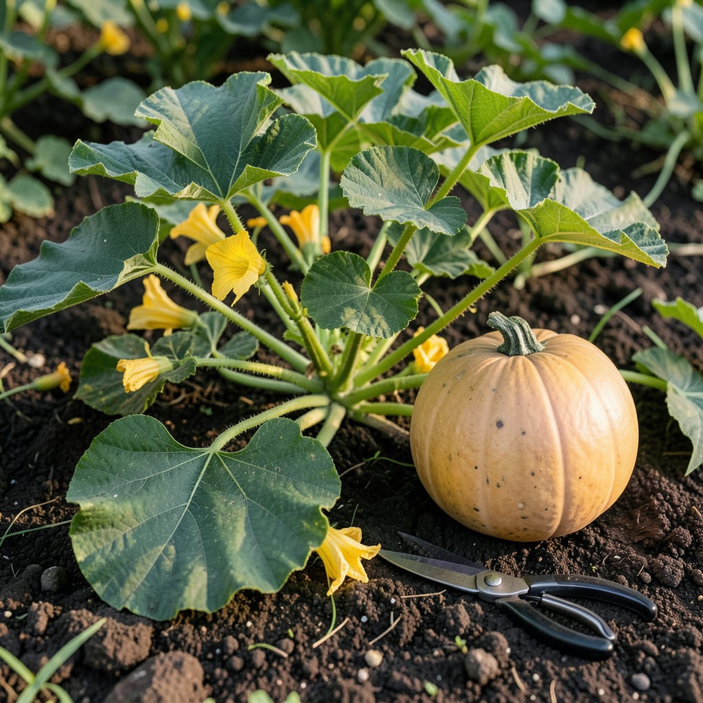 When to Harvest Butternut: Stem Slip and Rind Hardness Clues illustration with key details