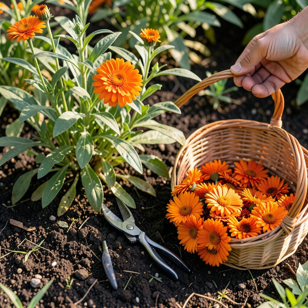 Visual representation of When to Harvest Calendula Flowers: Visual Cues for Peak Bloom