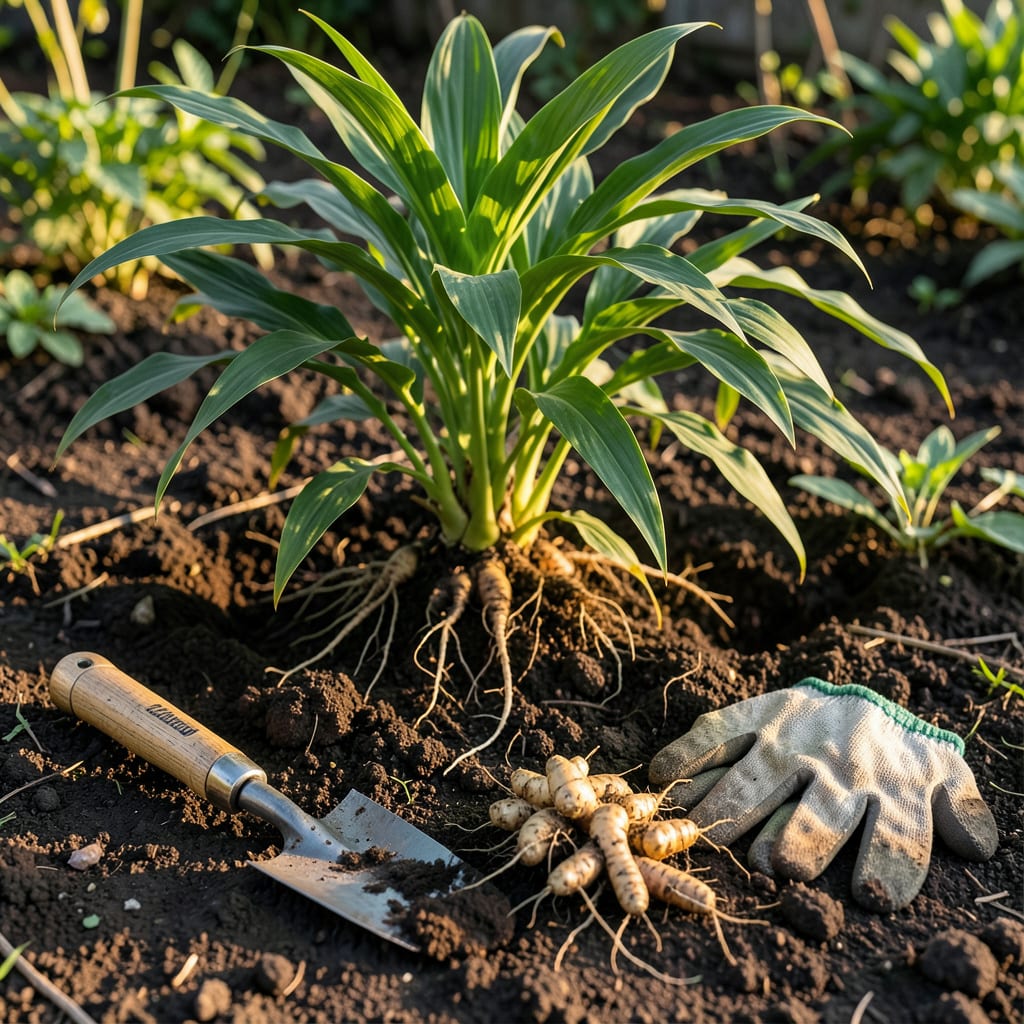 When to Harvest Ginger Root: Key Signs for Peak Flavor illustration with key details
