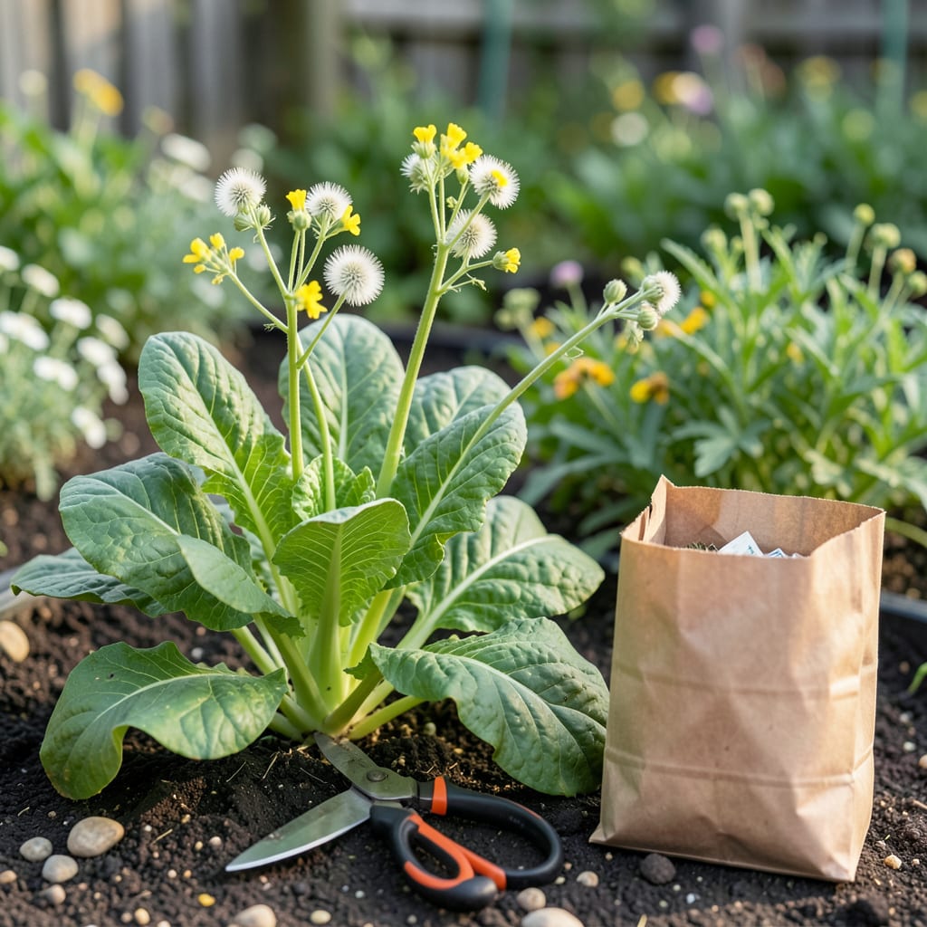 when to harvest lettuce seeds illustration with key details